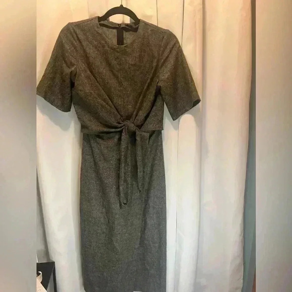 Zara Woman’s Gray wool blend Midi Dress Size xs - Picture 1 of 10
